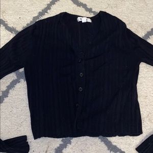Garage Black Button Up Cardigan